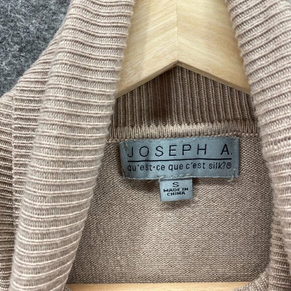 Joseph A. Sweater Pullover Women S Small Beige Turtleneck Knit Rayon Long Sleeve - Picture 6 of 7